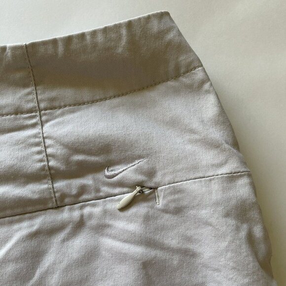 Nike Golf Skirt Women Size 8 Medium Ivory FIT DRY Short Mini Zip Pockets Active - Picture 8 of 13